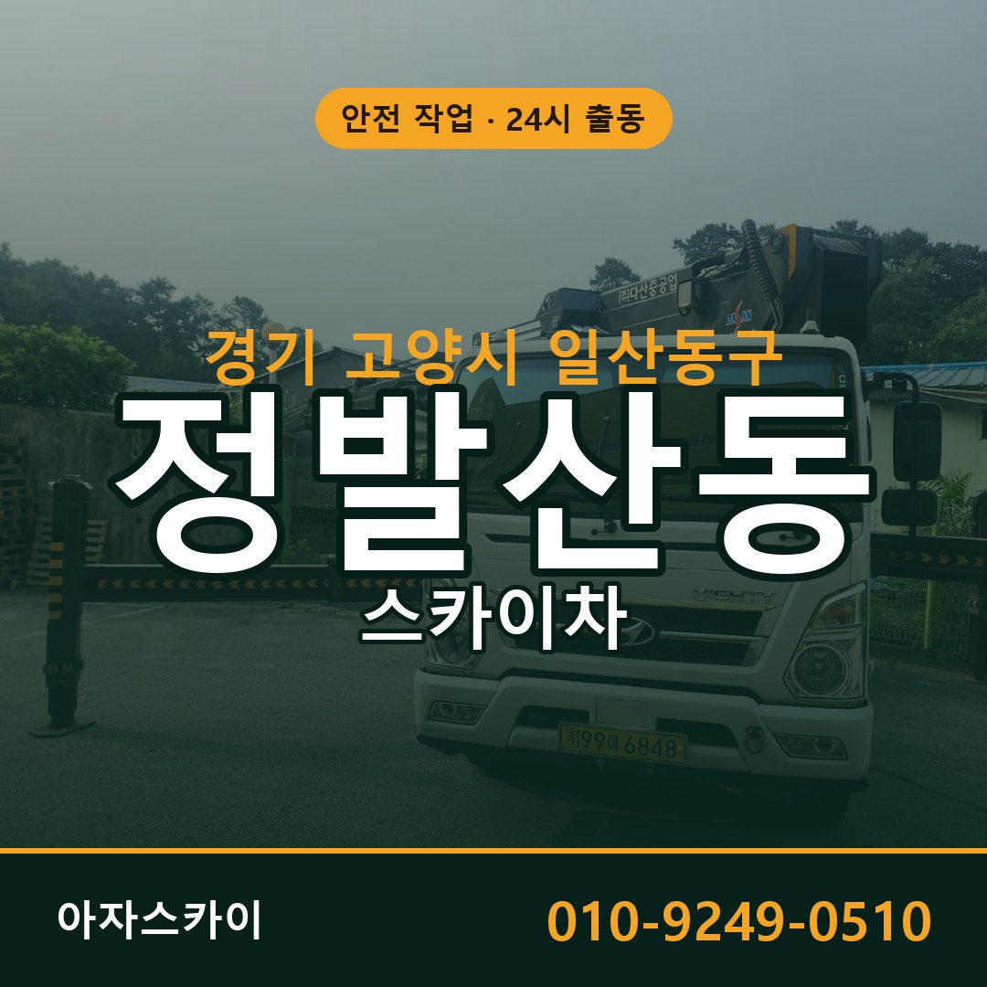경기 고양시 일산동구 정발산동 스카이차 전문 아자스카이 - 24시 배차