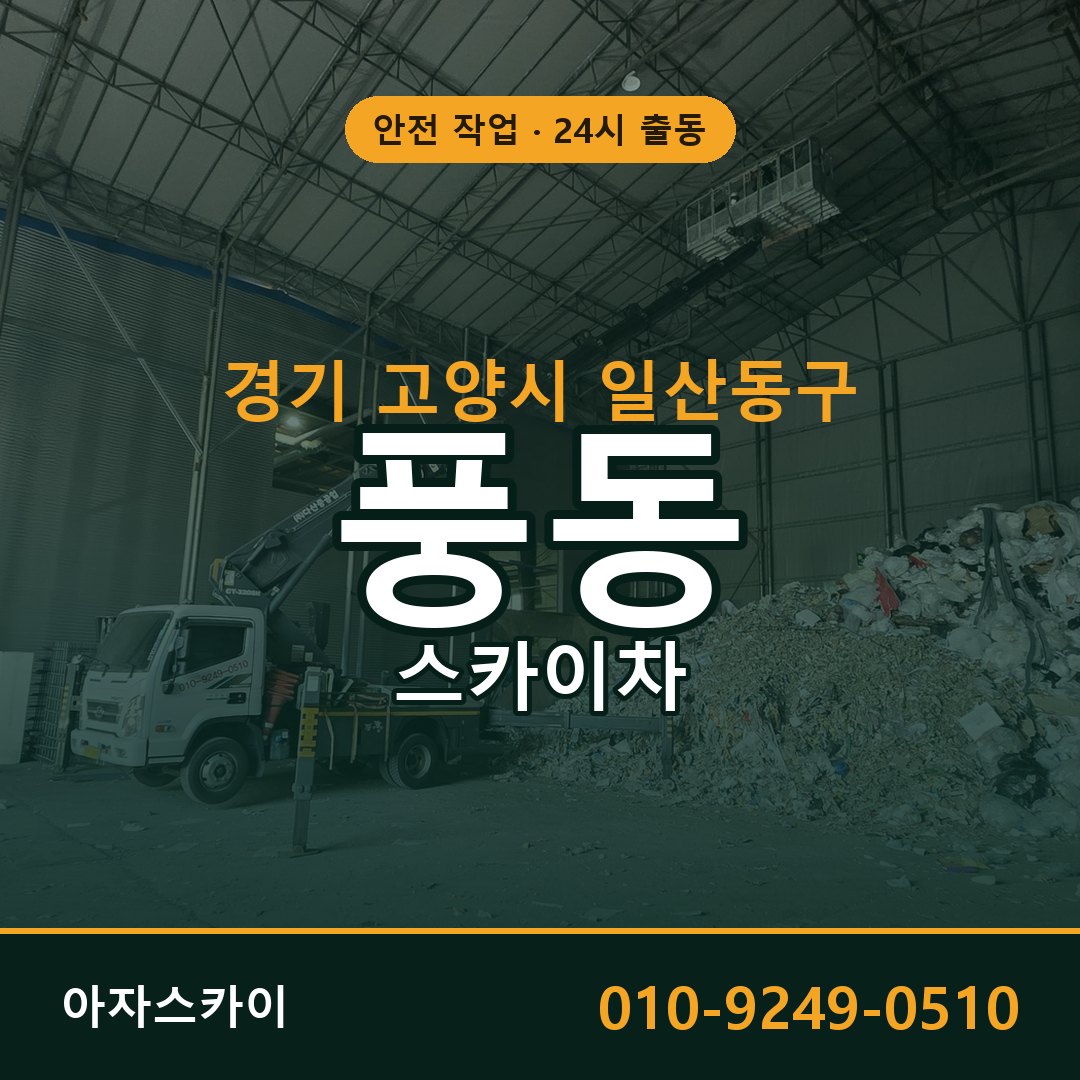 경기 고양시 일산동구 풍동 스카이차 전문 아자스카이 - 24시 배차