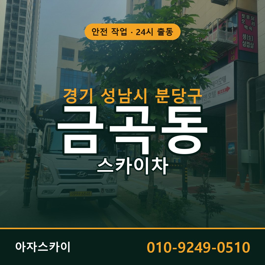 경기 성남시 분당구 금곡동 스카이차 - 외벽·간판·양중 아자스카이