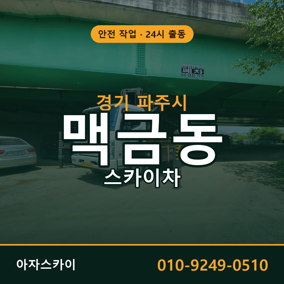 맥금동 스카이차 출동 - 경기 파주시 아자스카이