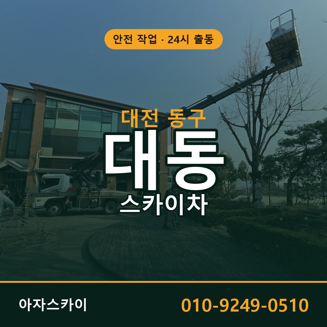 대전 동구 대동 스카이차 전문 아자스카이 - 24시 배차