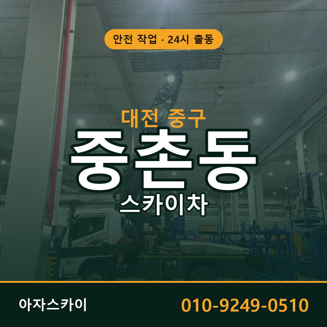 대전 중구 중촌동 스카이차 - 외벽·간판·양중 아자스카이