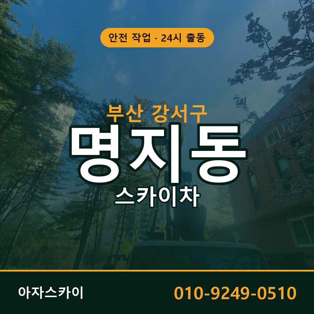 부산 강서구 명지동 스카이차 전문 아자스카이 - 24시 배차