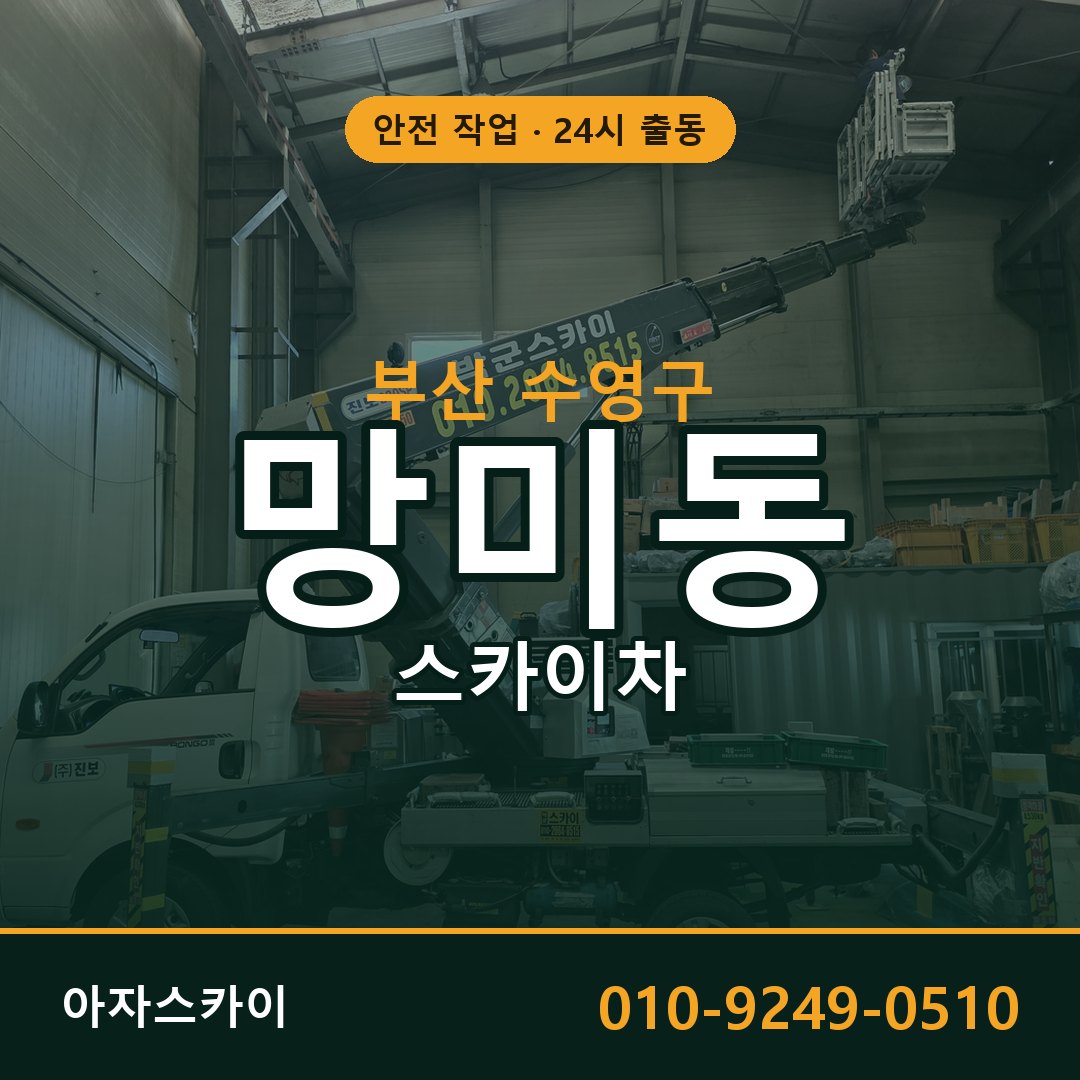 부산 수영구 망미동 스카이차 전문 아자스카이 - 24시 배차
