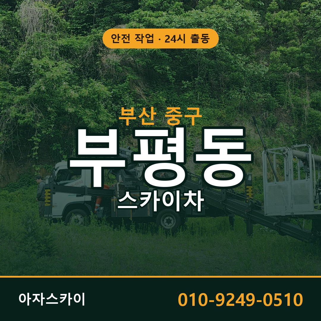 부산 중구 부평동 스카이차 전문 아자스카이 - 24시 배차