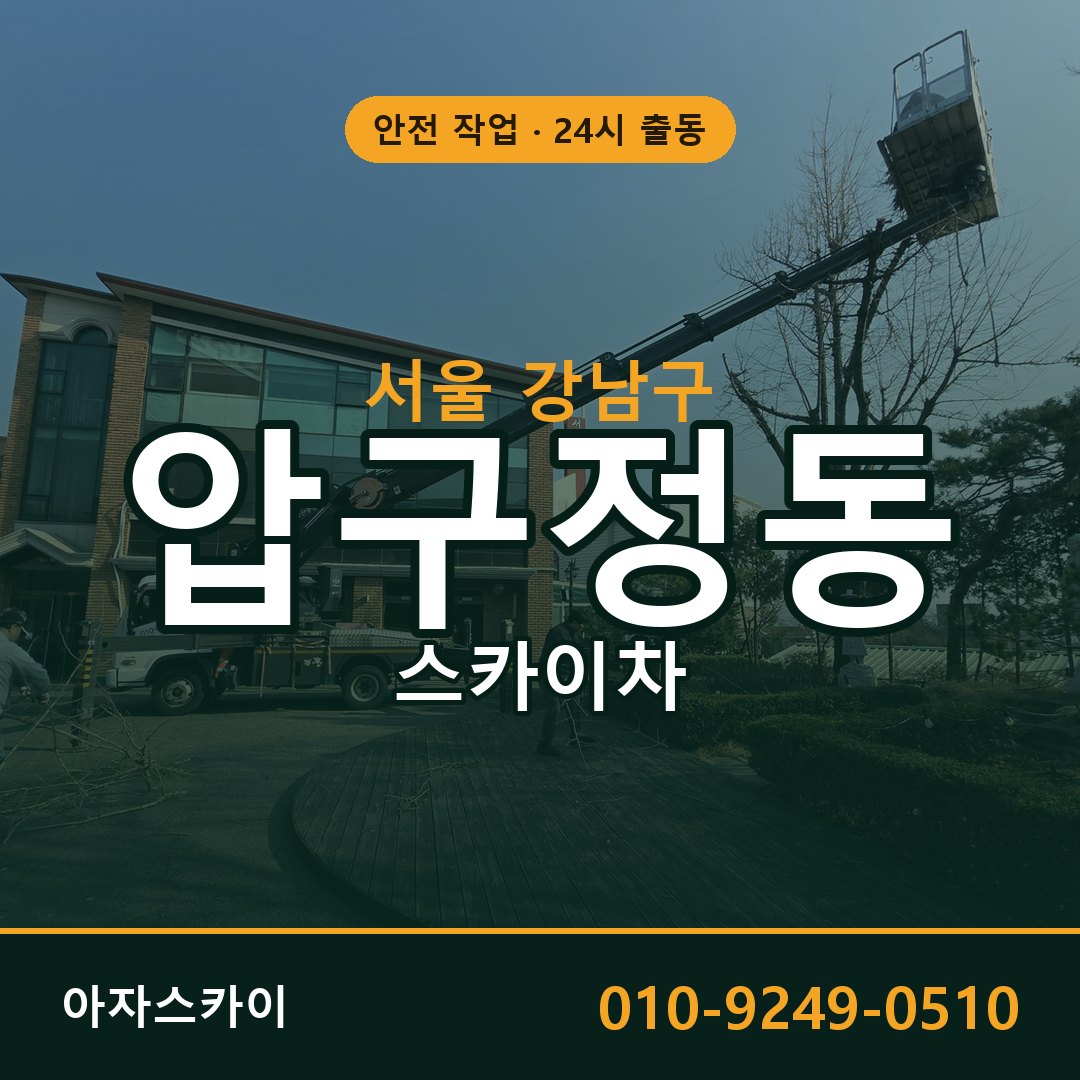 압구정동 스카이차, 서울 강남구 어디든 아자스카이