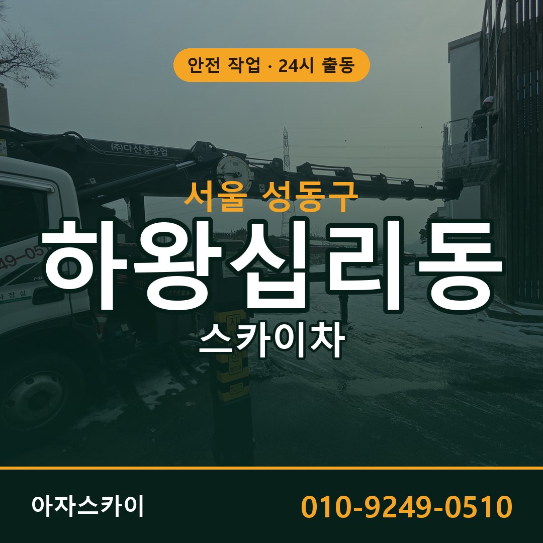 서울 성동구 하왕십리동 스카이차 전문 아자스카이 - 24시 배차