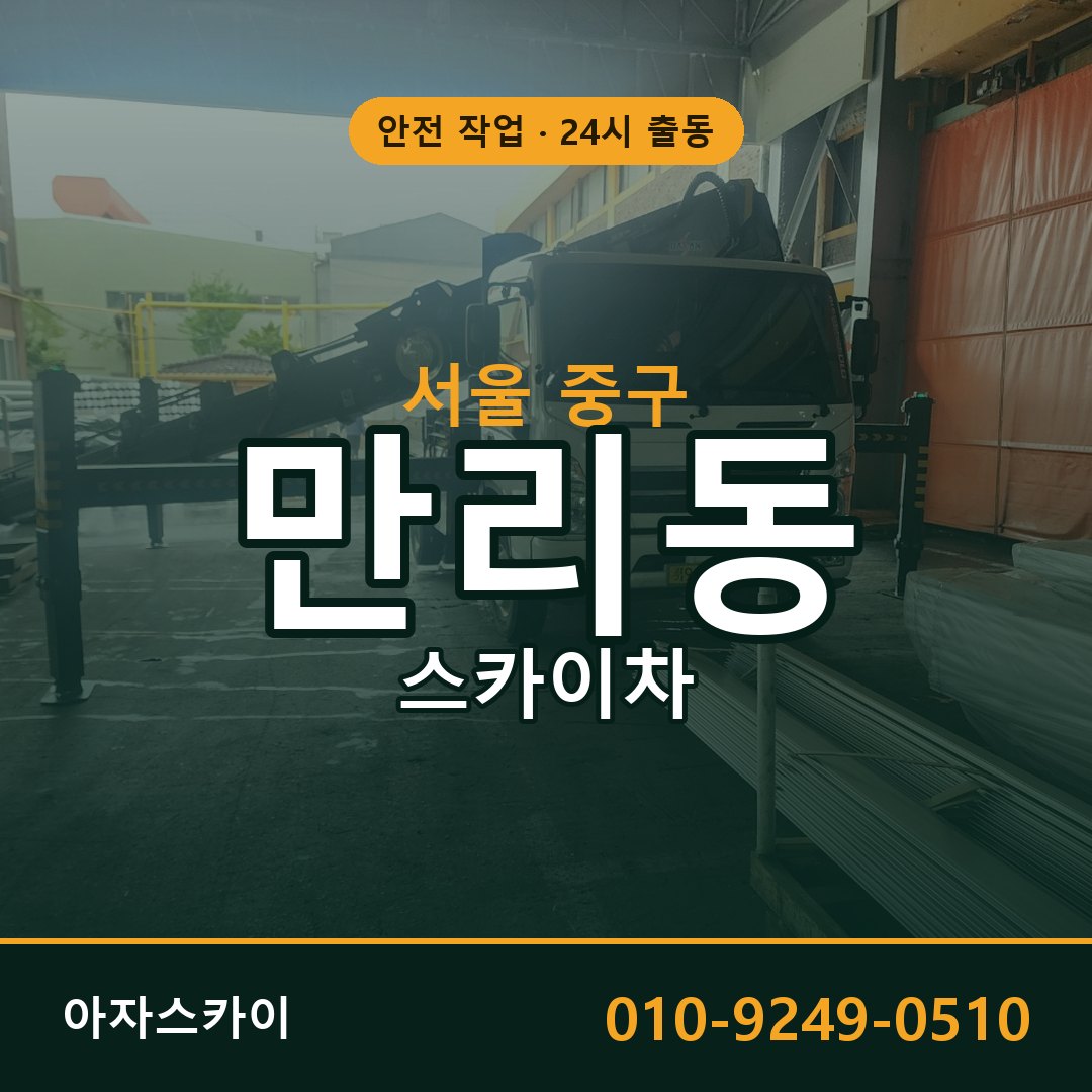 서울 중구 만리동 스카이차 | 고소작업차 아자스카이
