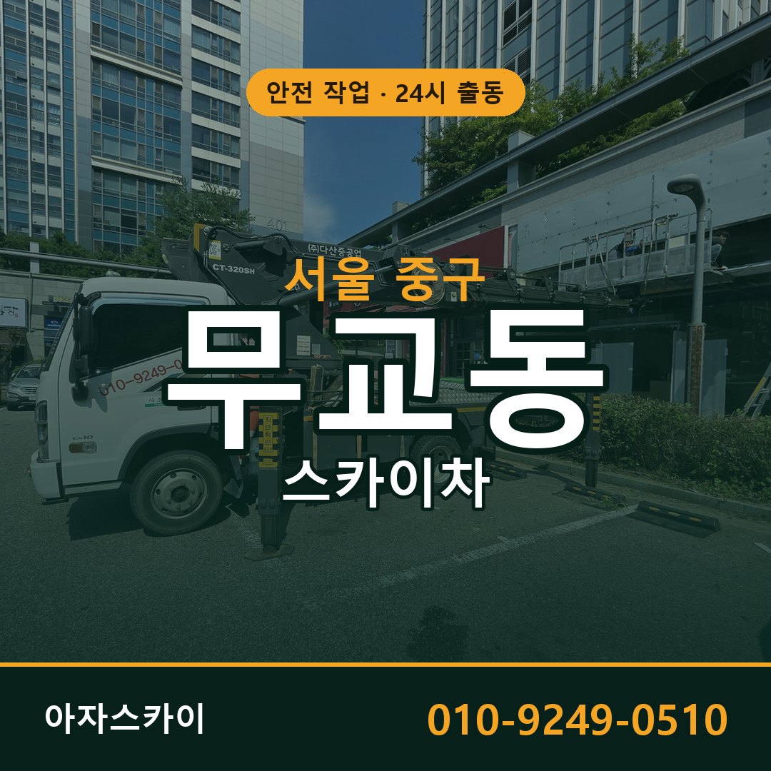 서울 중구 무교동 스카이차 전문 아자스카이 - 24시 배차