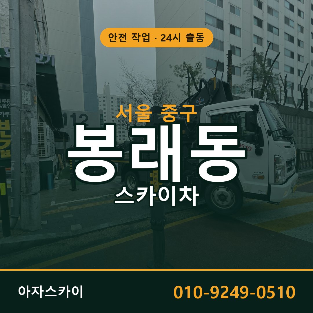 서울 중구 봉래동 스카이차 | 고소작업차 아자스카이