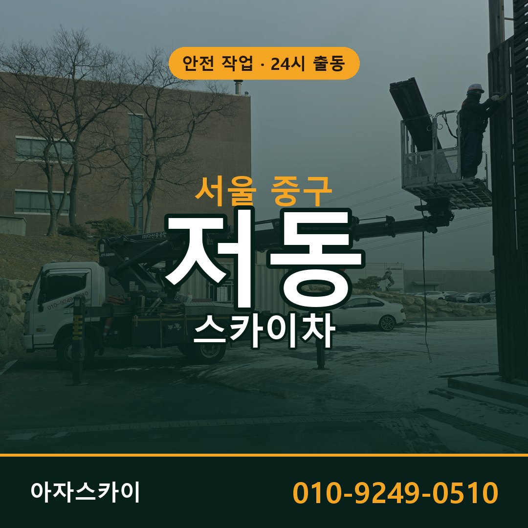 서울 중구 저동 스카이차 전문 아자스카이 - 24시 배차