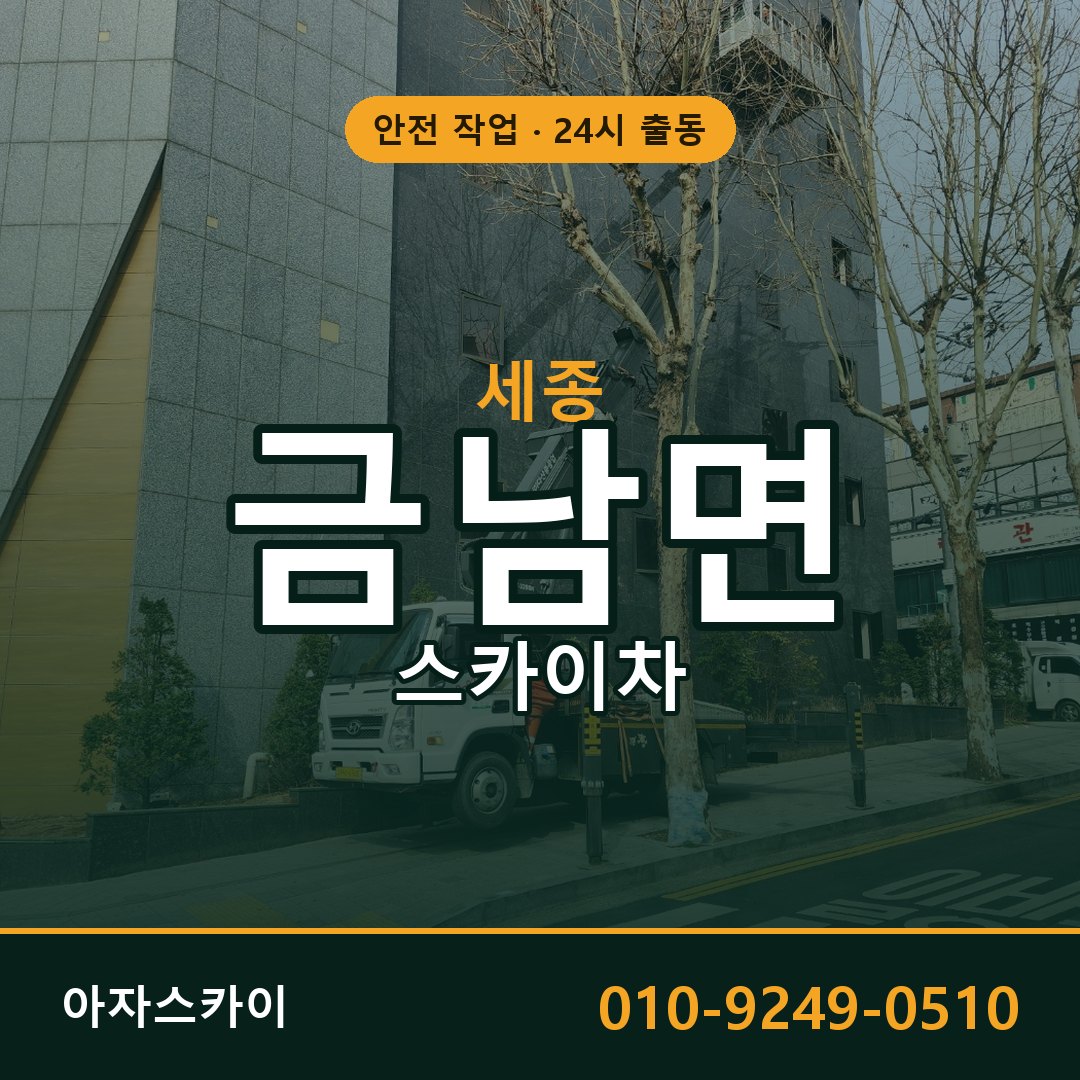 세종 금남면 스카이차 - 외벽·간판·양중 아자스카이