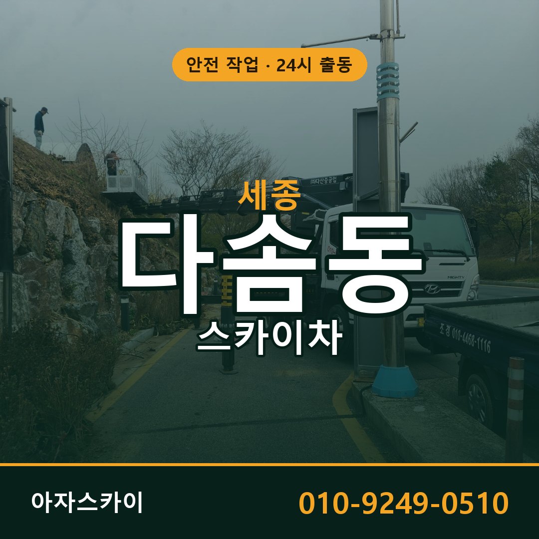 세종 다솜동 스카이차 - 외벽·간판·양중 아자스카이