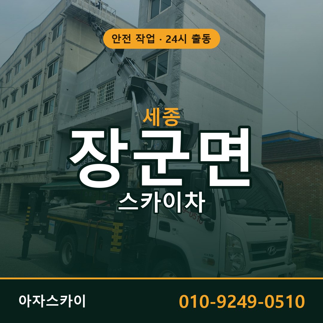 세종 장군면 스카이차 - 외벽·간판·양중 아자스카이