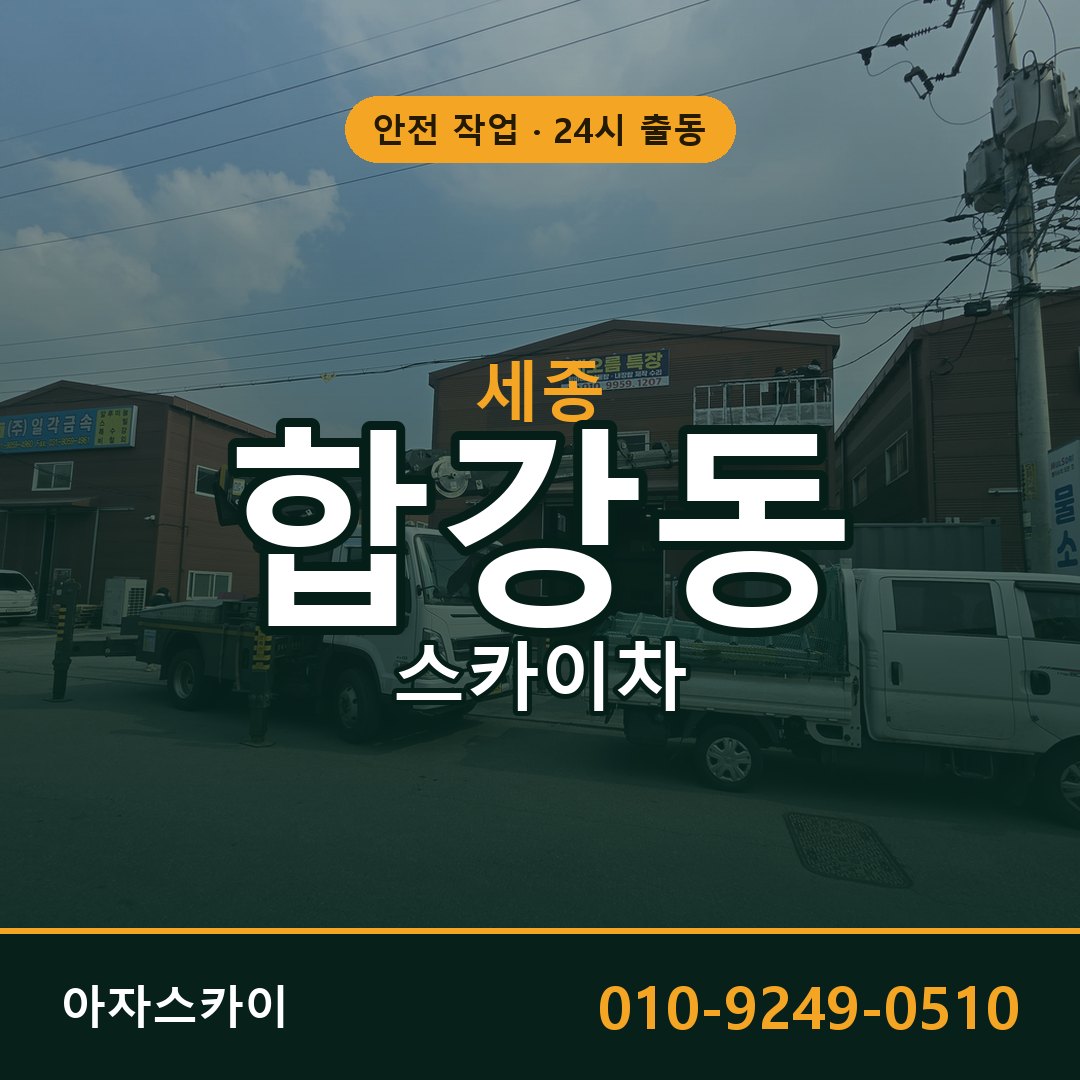 세종 합강동 스카이차 - 외벽·간판·양중 아자스카이