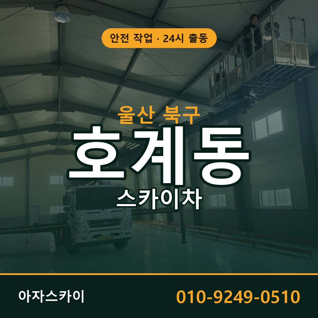 울산 북구 호계동 스카이차 전문 아자스카이 - 24시 배차