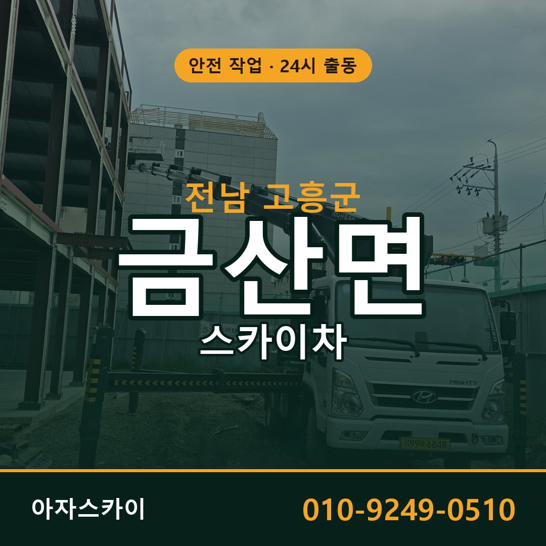 전남 고흥군 금산면 스카이차 전문 아자스카이 - 24시 배차