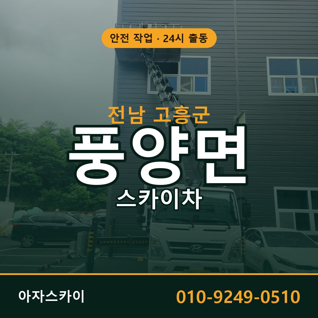 전남 고흥군 풍양면 스카이차 전문 아자스카이 - 24시 배차