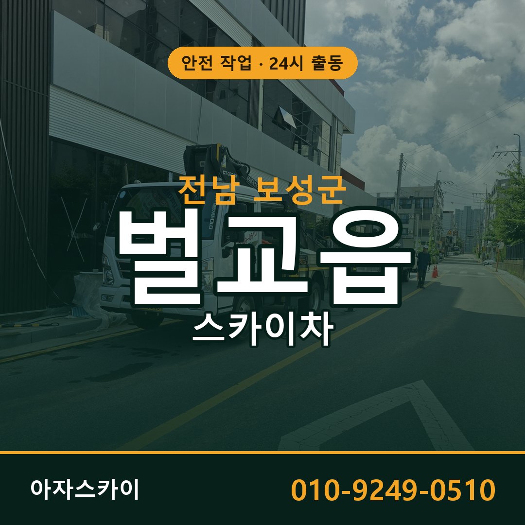전남 보성군 벌교읍 스카이차 | 고소작업차 아자스카이