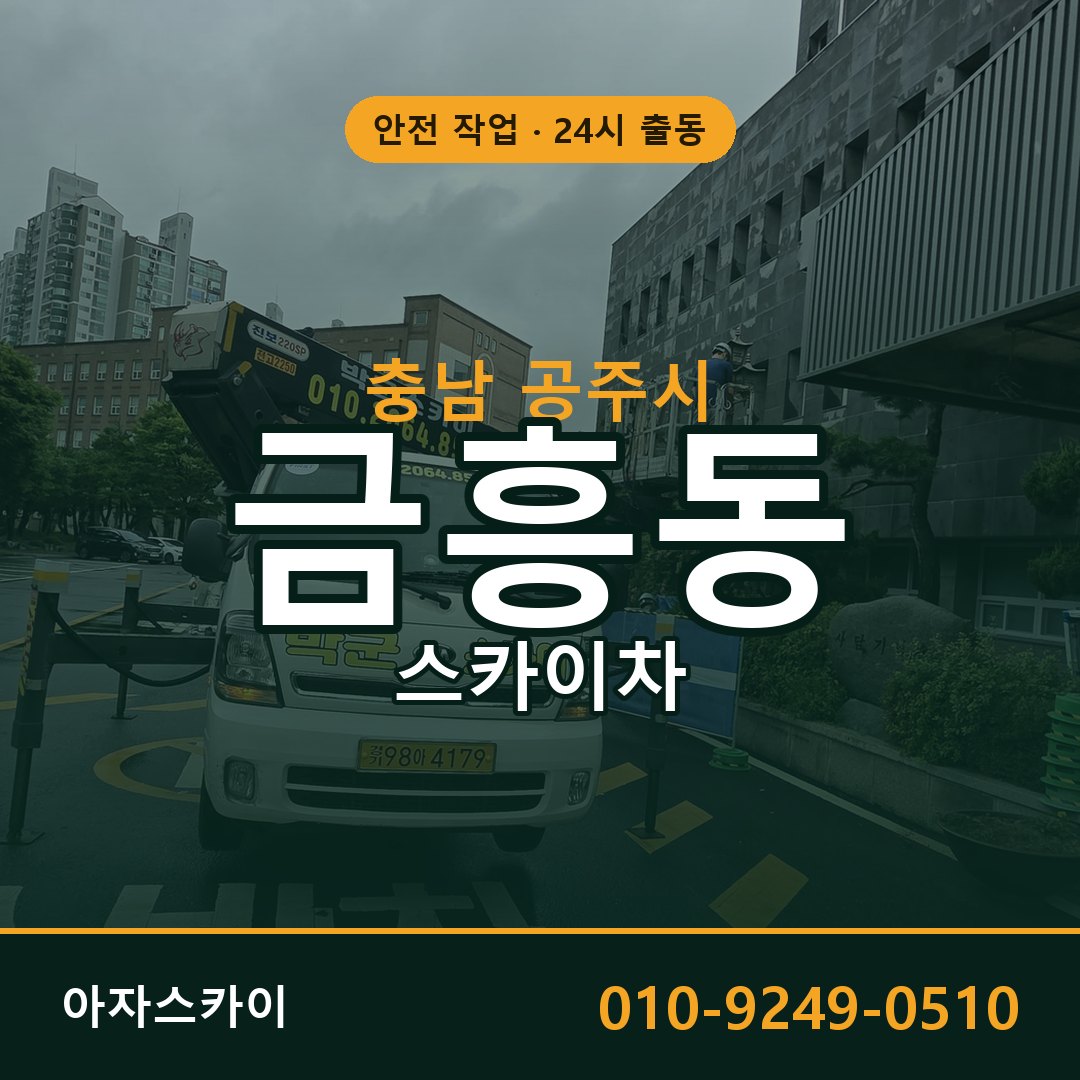 충남 공주시 금흥동 스카이차 - 외벽·간판·양중 아자스카이