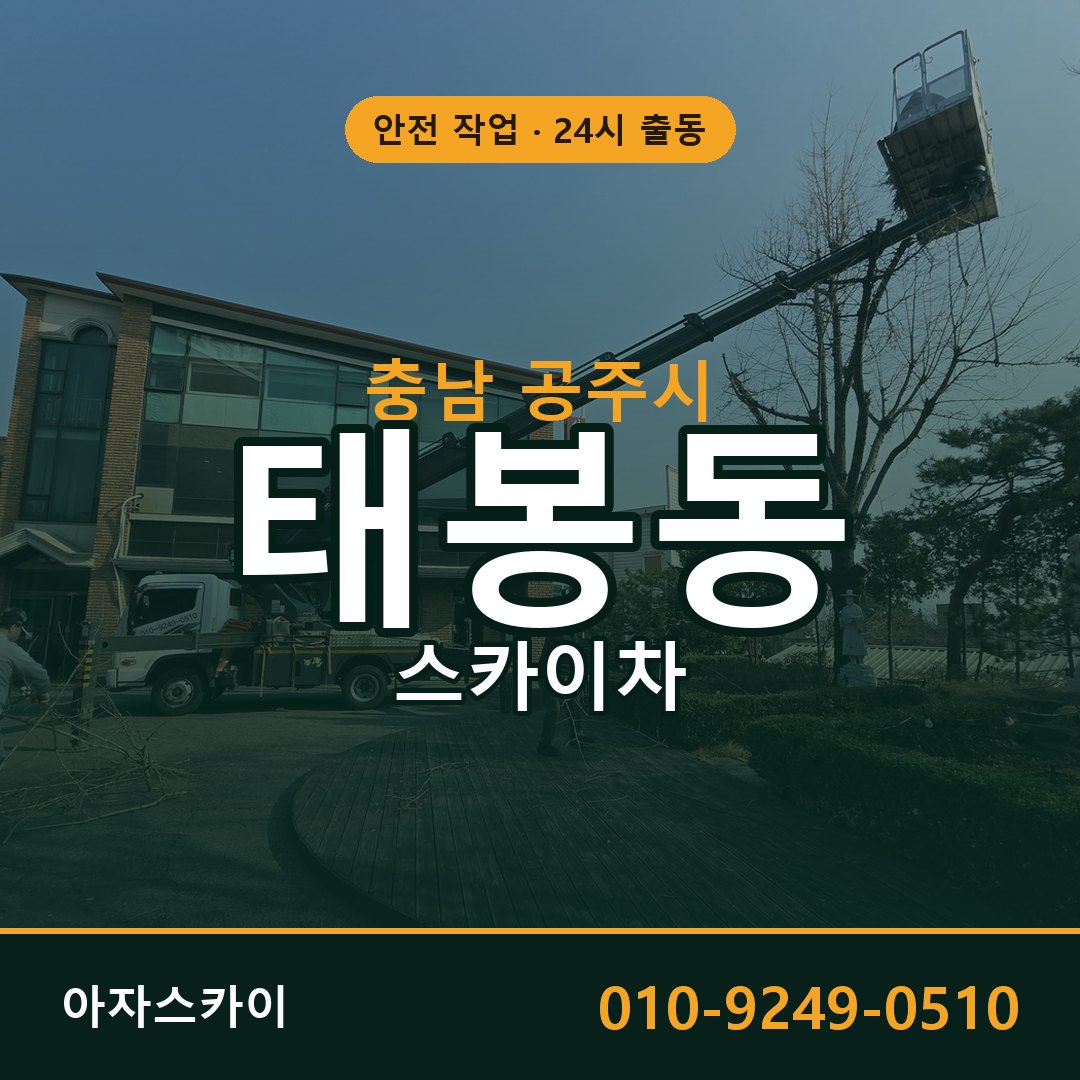 충남 공주시 태봉동 스카이차 전문 아자스카이 - 24시 배차