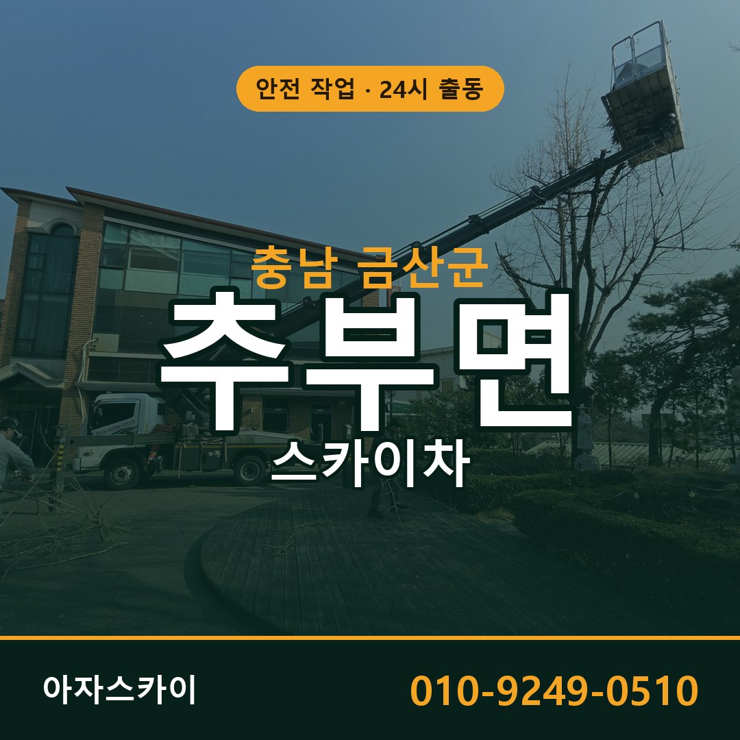 충남 금산군 추부면 스카이차 전문 아자스카이 - 24시 배차
