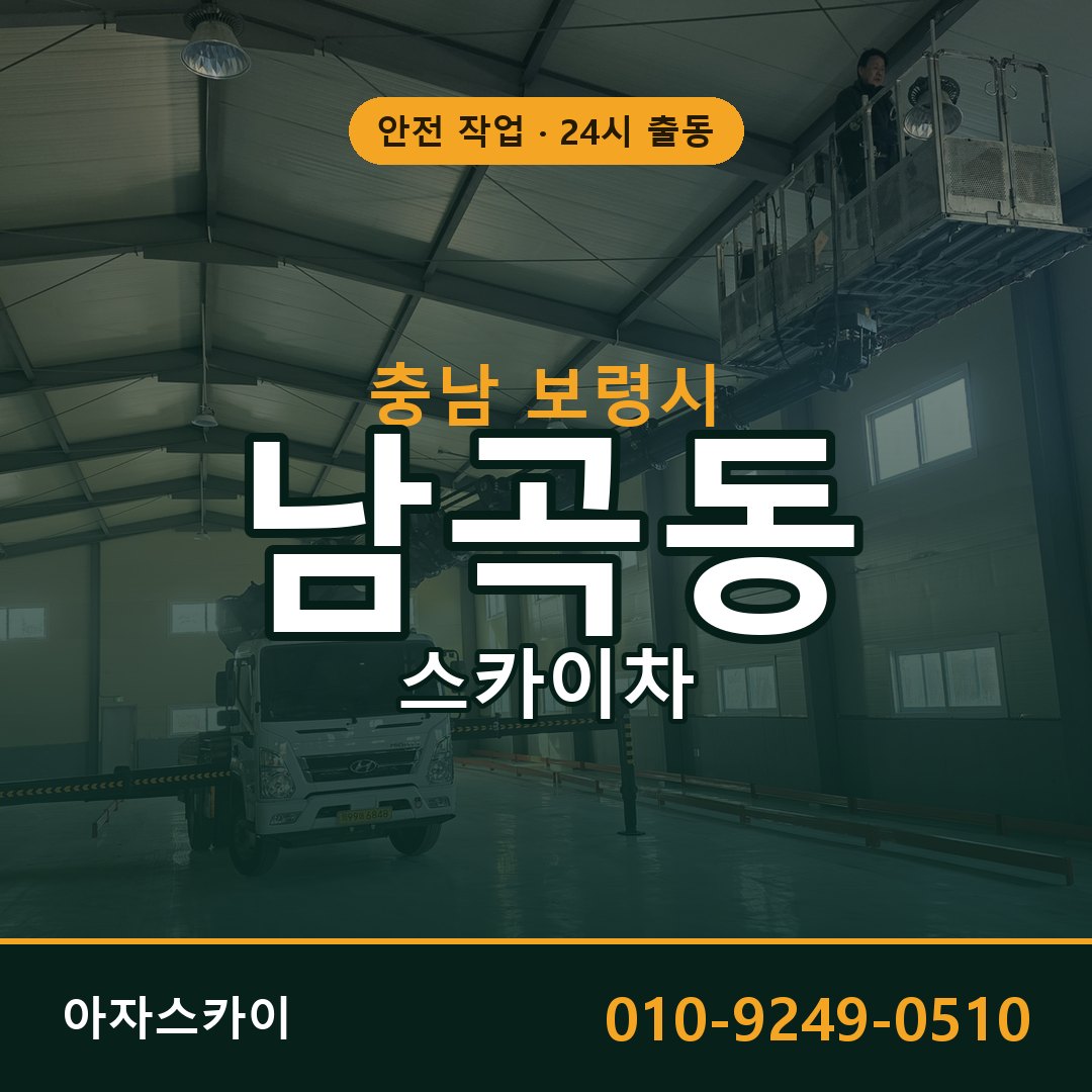 충남 보령시 남곡동 스카이차 - 외벽·간판·양중 아자스카이