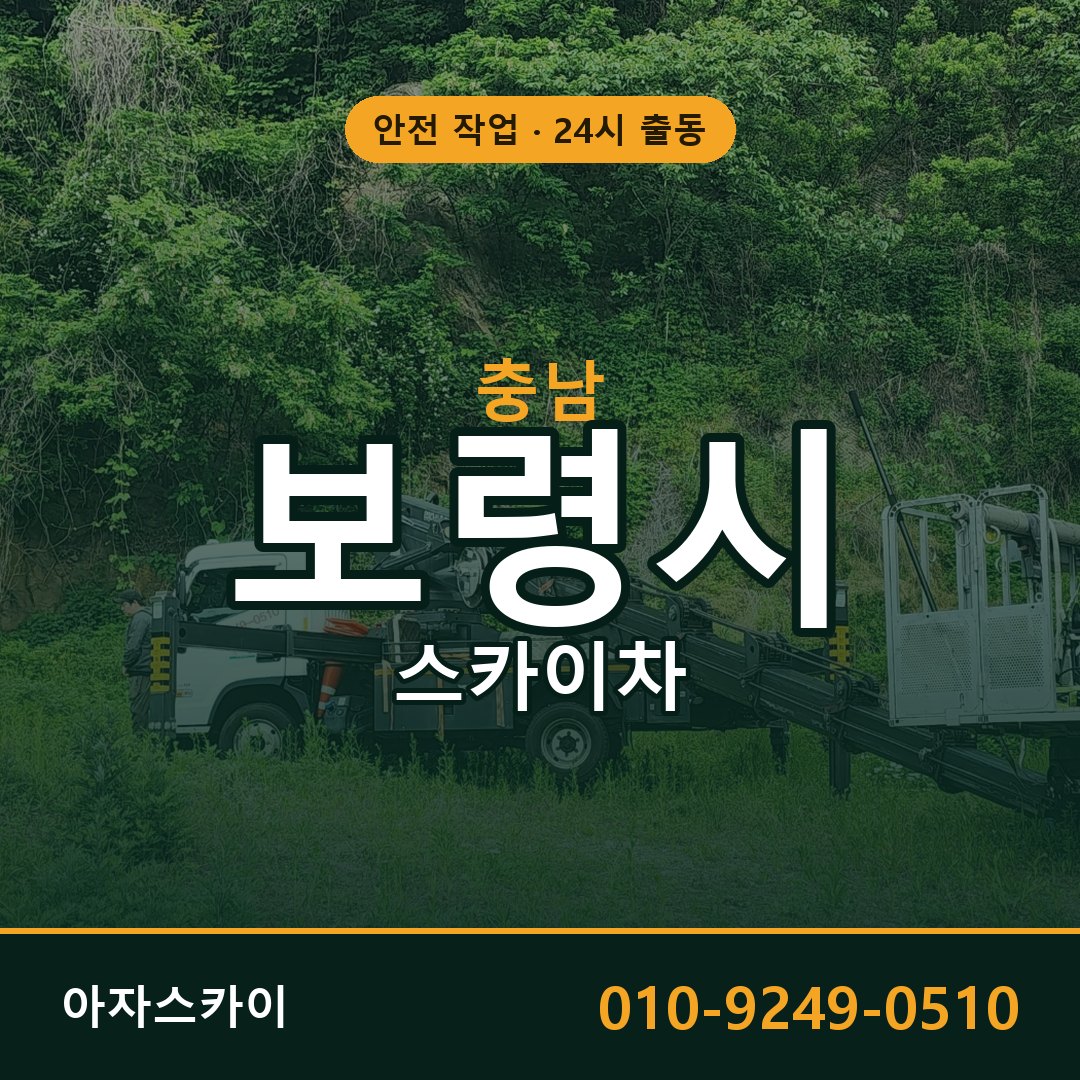 충남 보령시 스카이차 - 동별 출동 안내 | 아자스카이