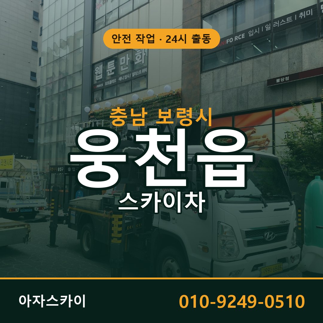 웅천읍 스카이차 출동 - 충남 보령시 아자스카이