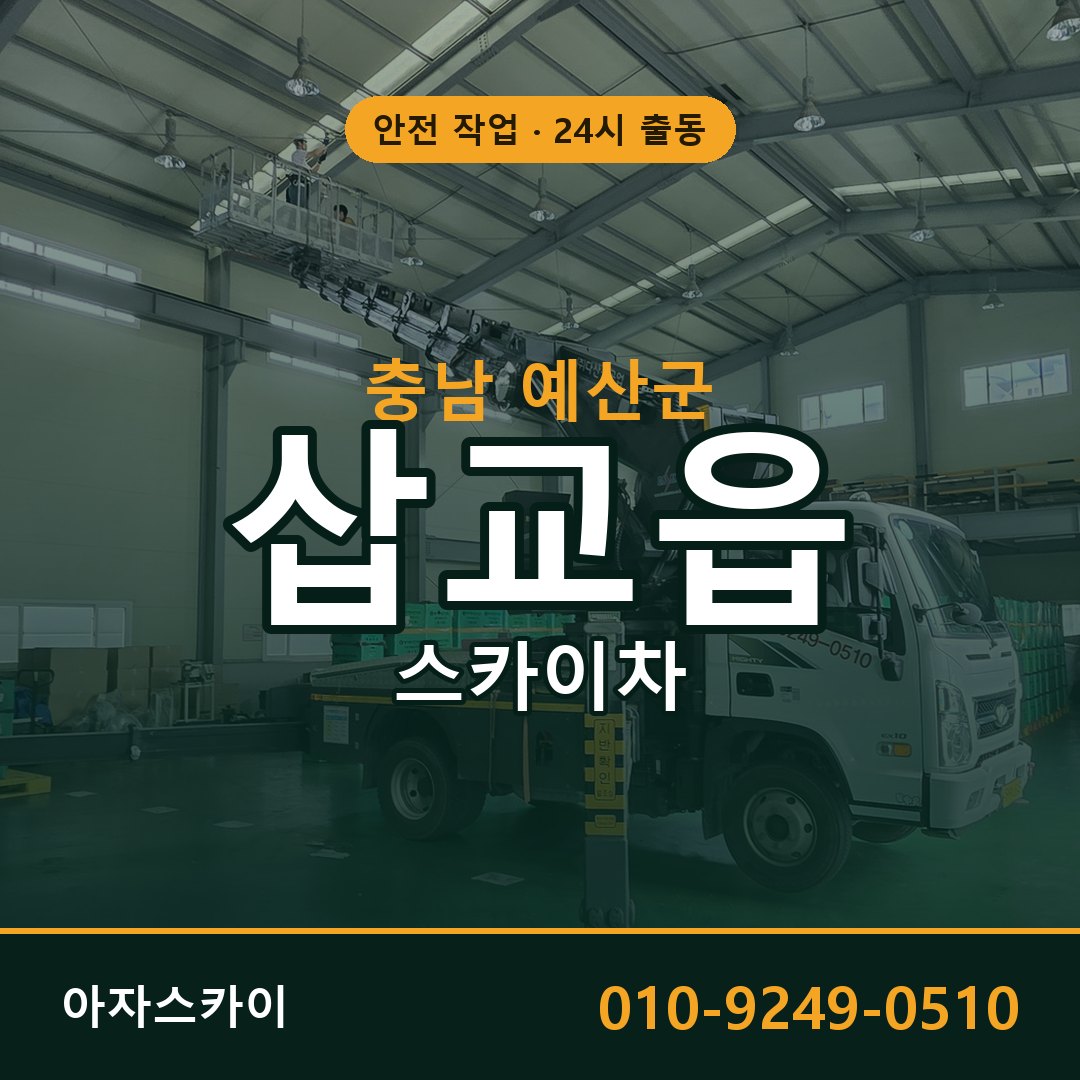 충남 예산군 삽교읍 스카이차 - 외벽·간판·양중 아자스카이