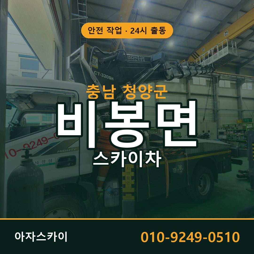 비봉면 스카이차 출동 - 충남 청양군 아자스카이