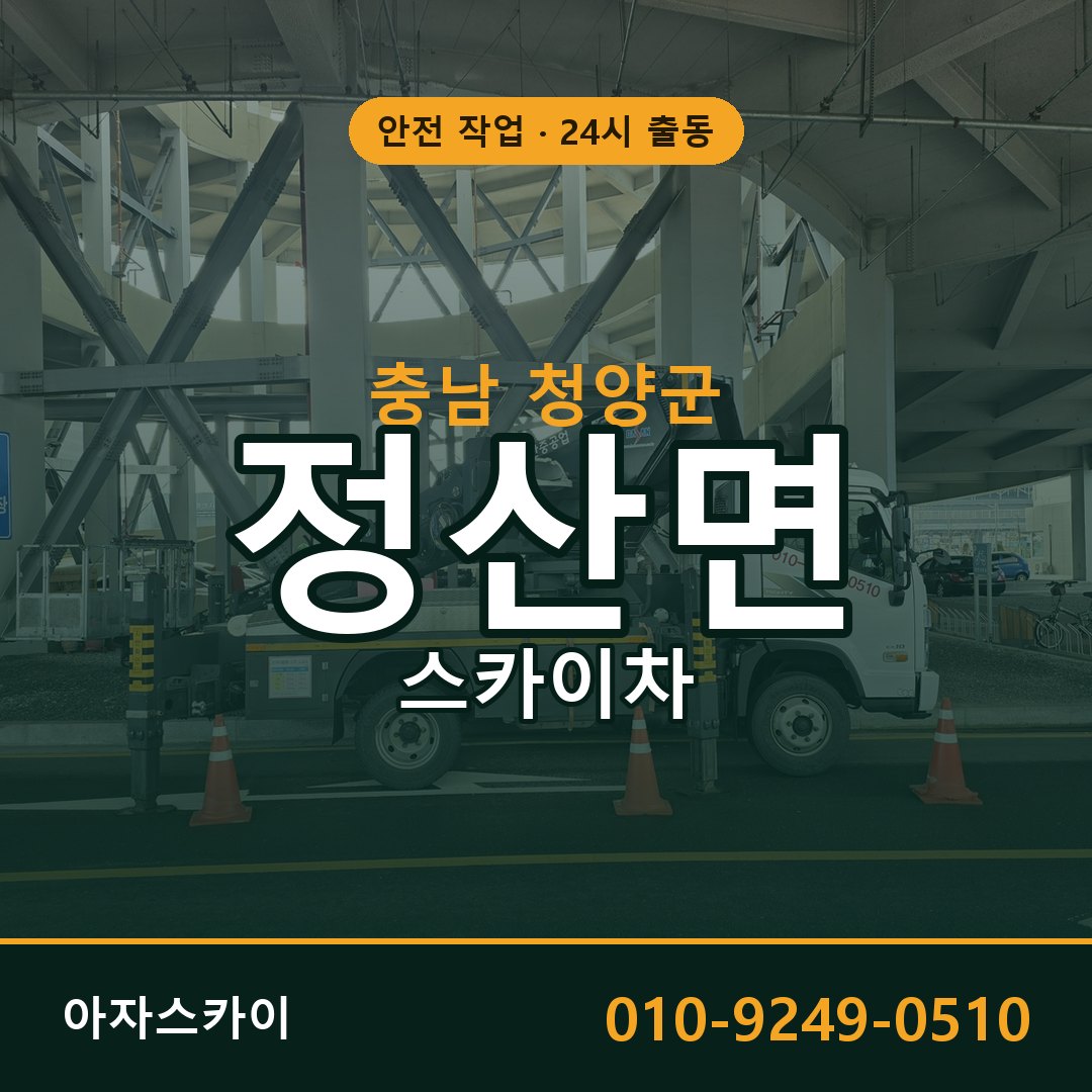 정산면 스카이차 출동 - 충남 청양군 아자스카이