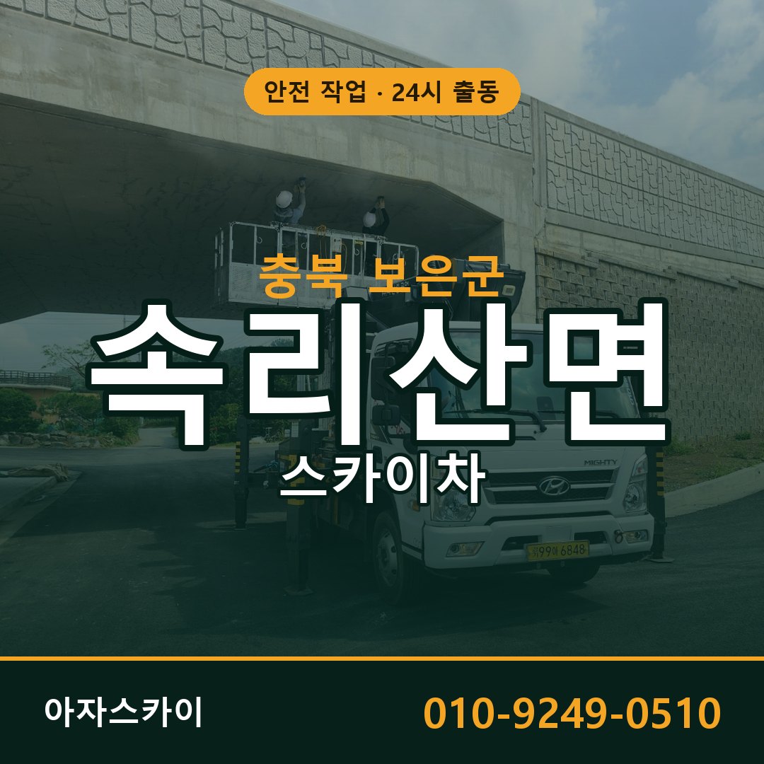 충북 보은군 속리산면 스카이차 전문 아자스카이 - 24시 배차