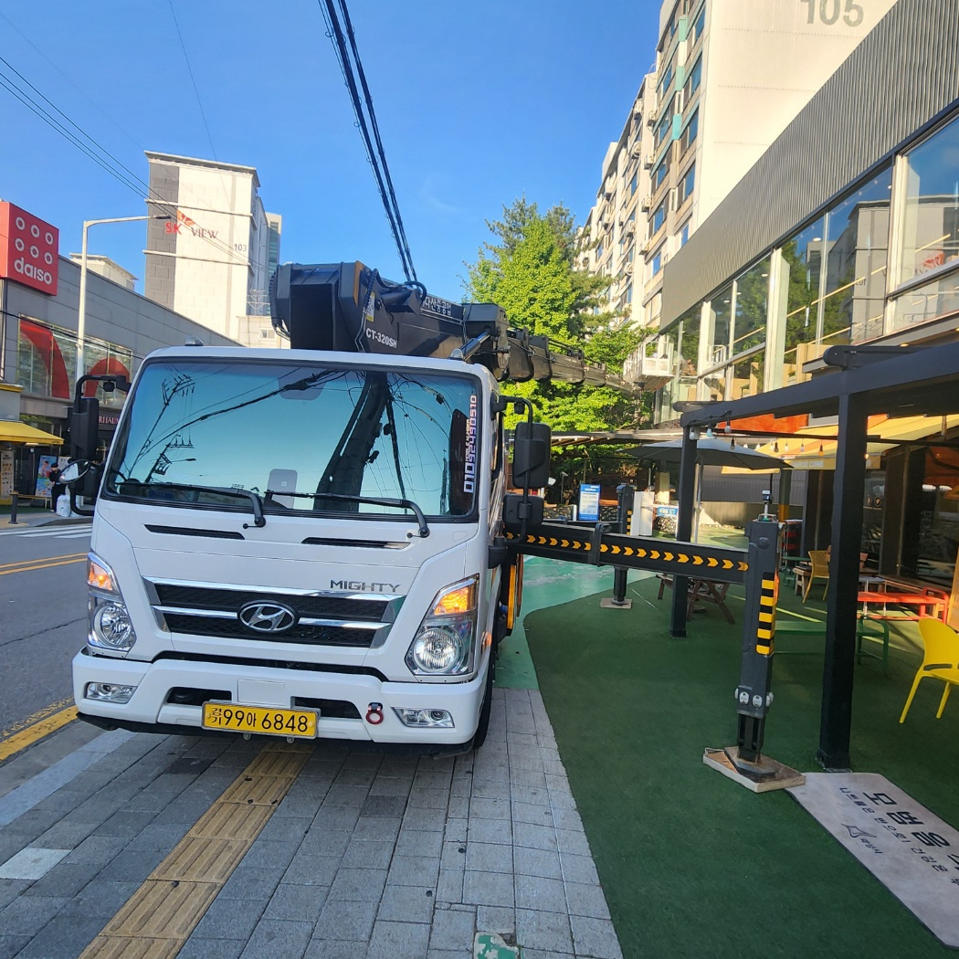 서울 용산구 한강로 스카이차 긴급 출동 현장