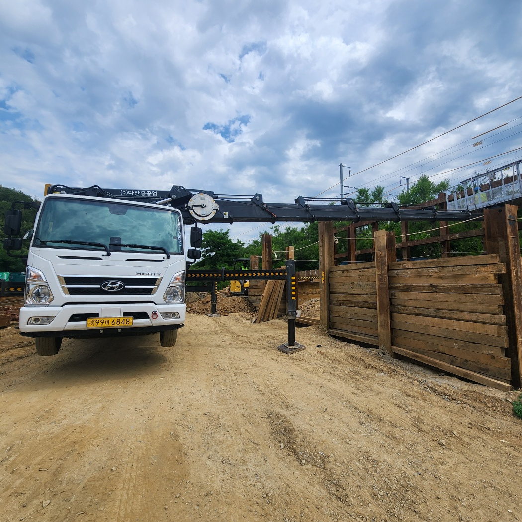 대전 중구 구완동 스카이차 간판 작업 현장