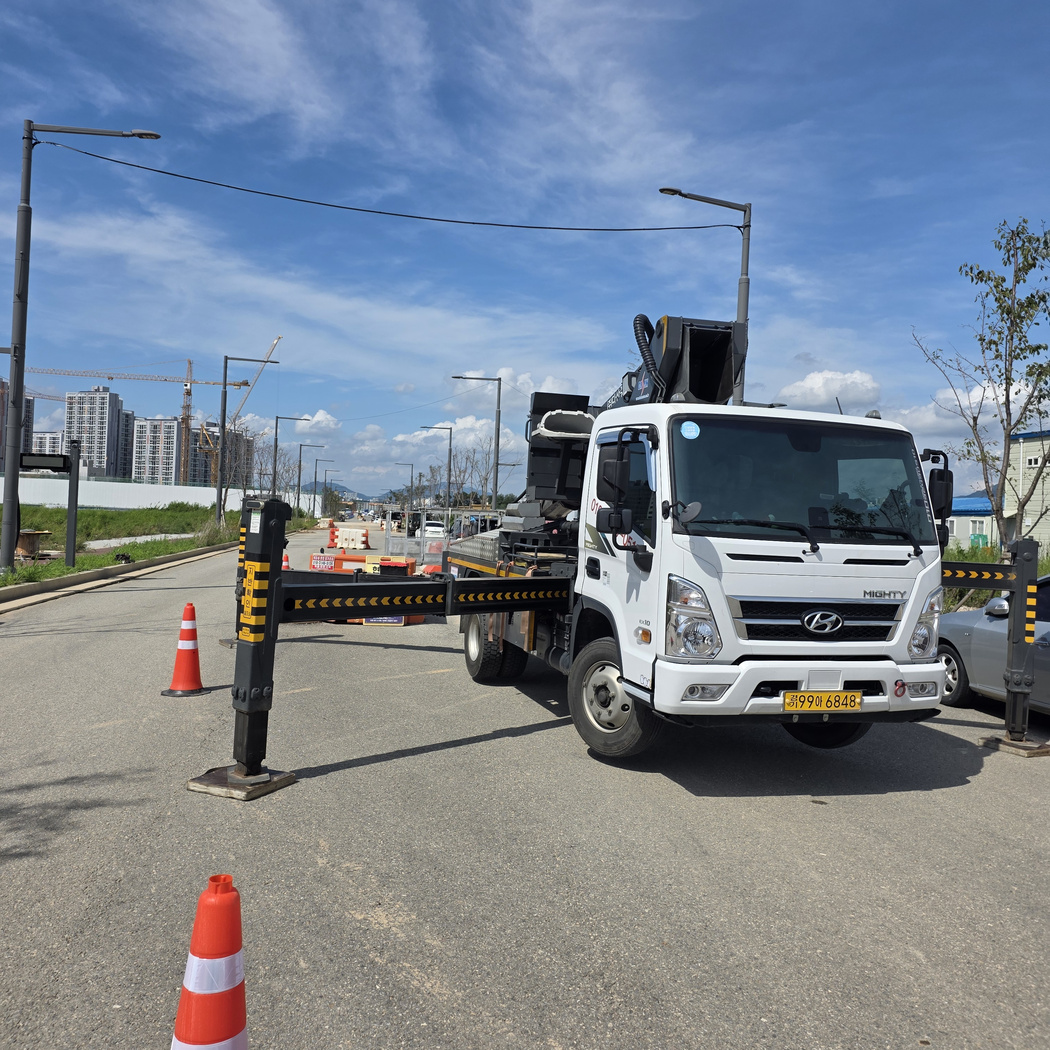 서울 용산구 남영동 스카이차 정밀 작업 현장